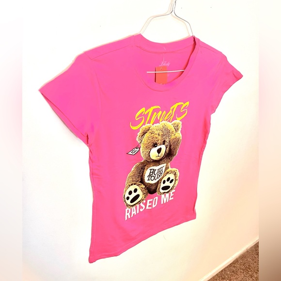 3 FORTY SIZE XL BRIGHT PINK TEE. NWT. - Picture 4 of 8